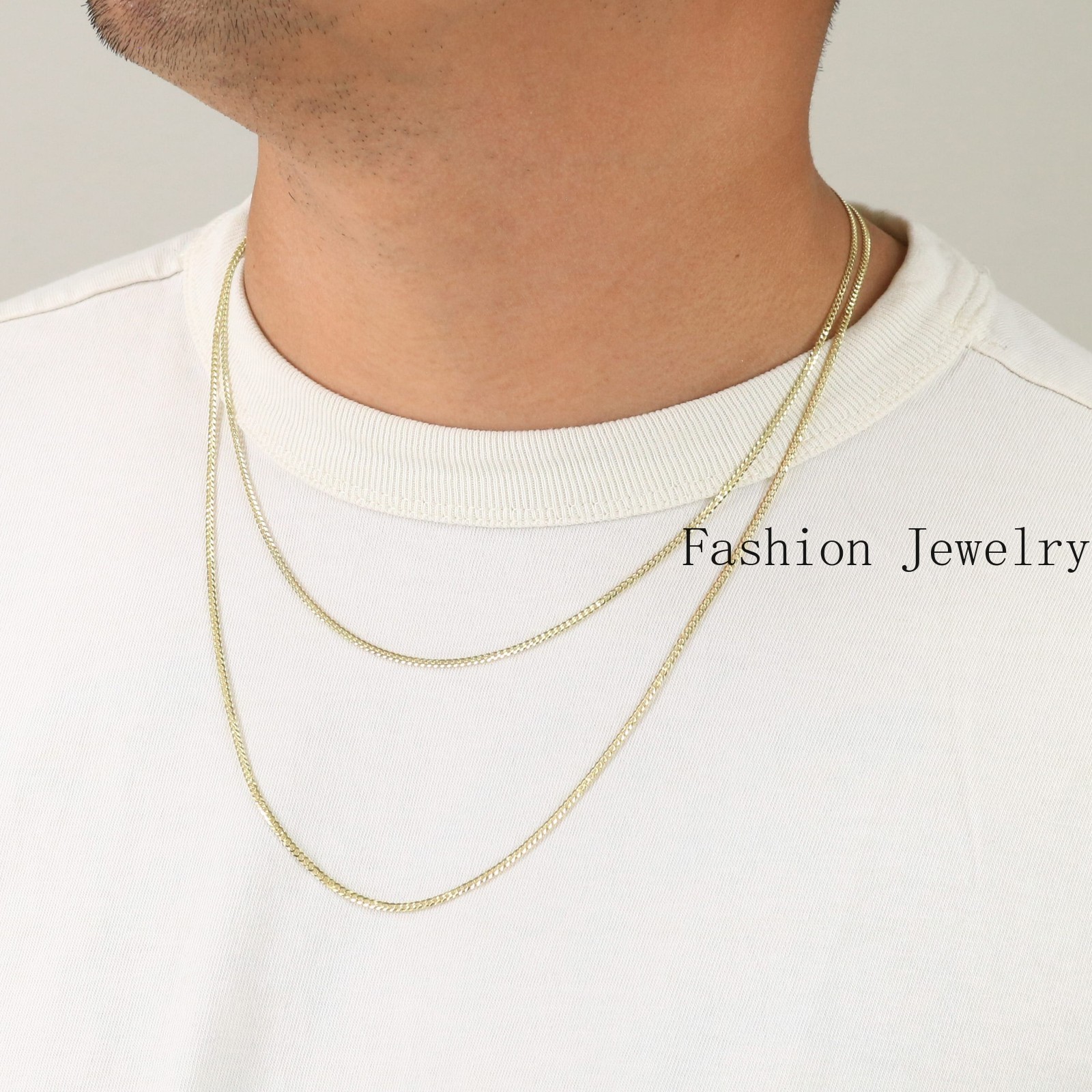 10K Yellow Gold Solid 2mm-12.5mm Cuban Curb Chain Link Pendant Necklace 16″- 30″