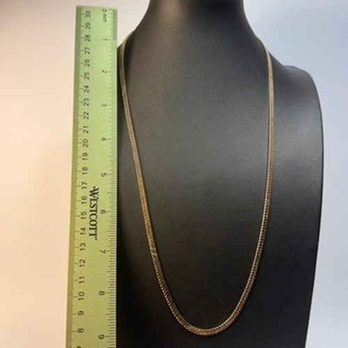 Monet Necklace Gold Flat Curb Link Chain Minimalist 90s Boho Chic Statement