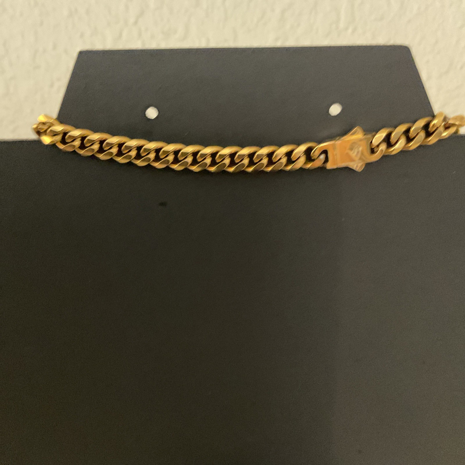 Gold Plated Chain Necklace – 3.8 mm Thick & 26 inch Long Cuban Adjustable Length