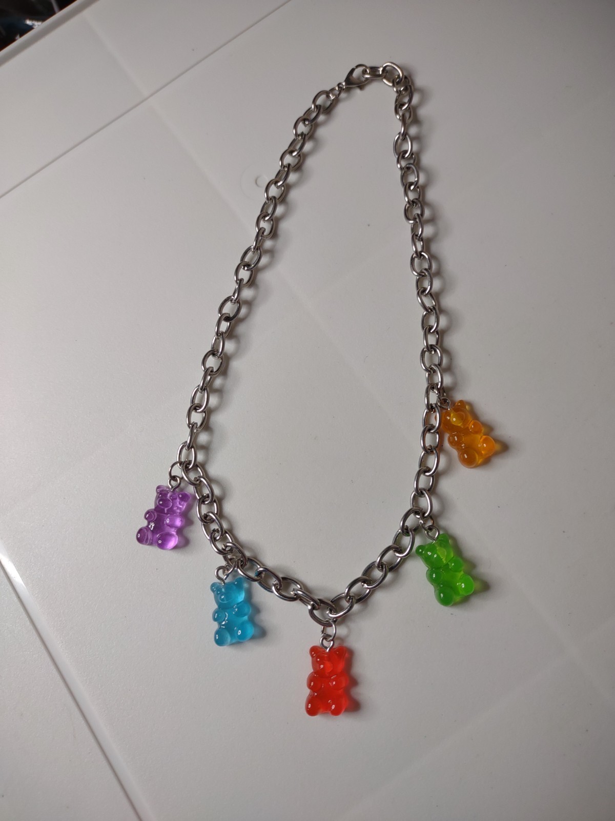 16 Inch Multicolor Bear Chain Necklace