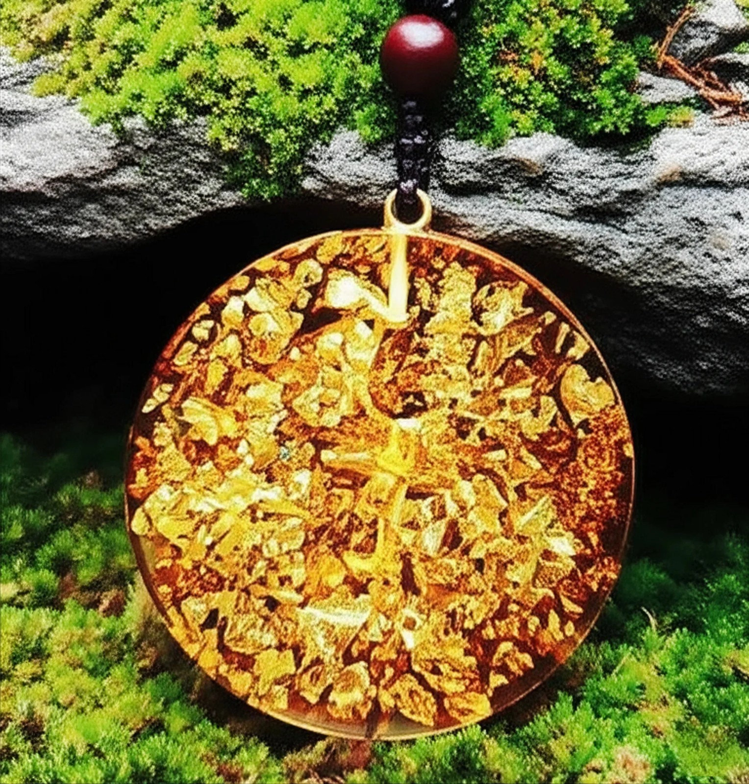 Malachite Orgonite Pendant Healing Protection Talisman Women Men Necklace Gift