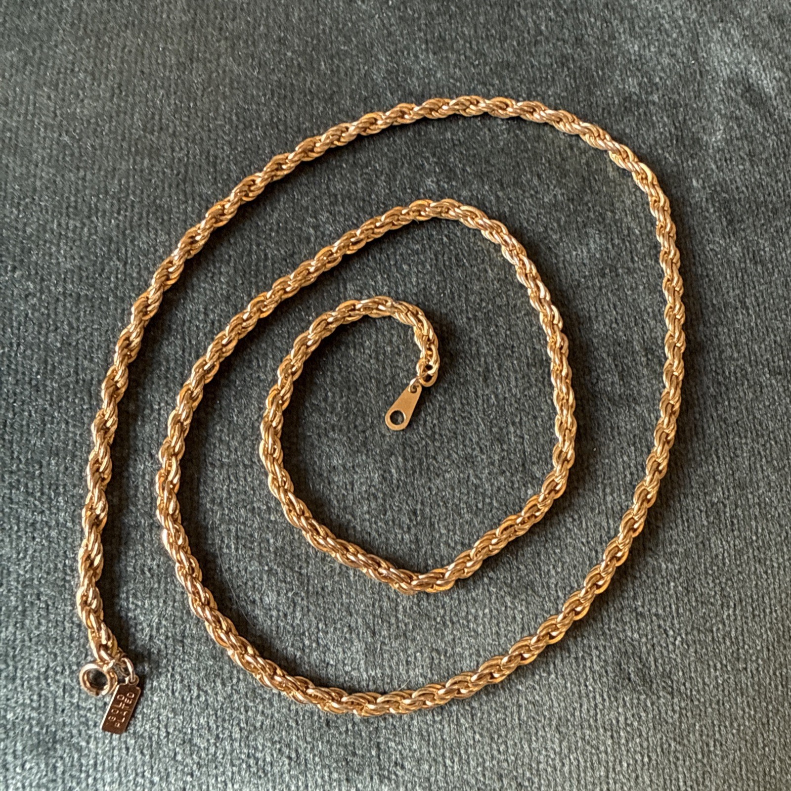 Gold Plated Rope Chain 60cm Necklace