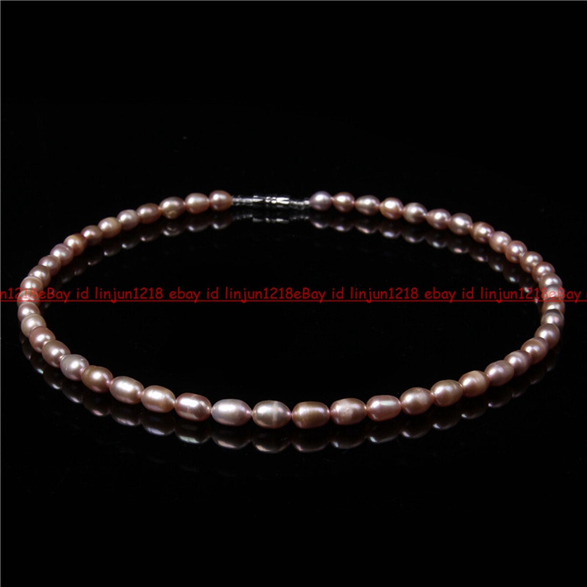 Natural 6-7mm White Pink Purple Freshwater Cultured Pearl Necklace 18in