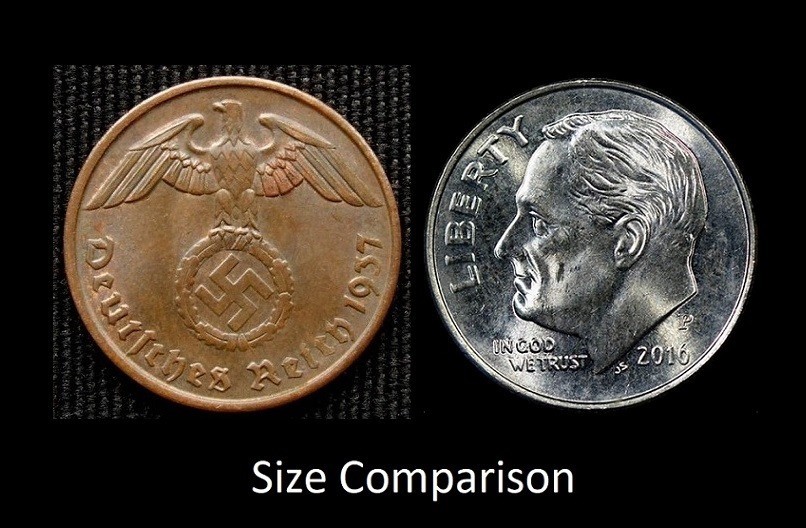 THOUSAND YEAR REICH Necklace – Copper Reichspfennig Coin – WW2 Nazi Germany
