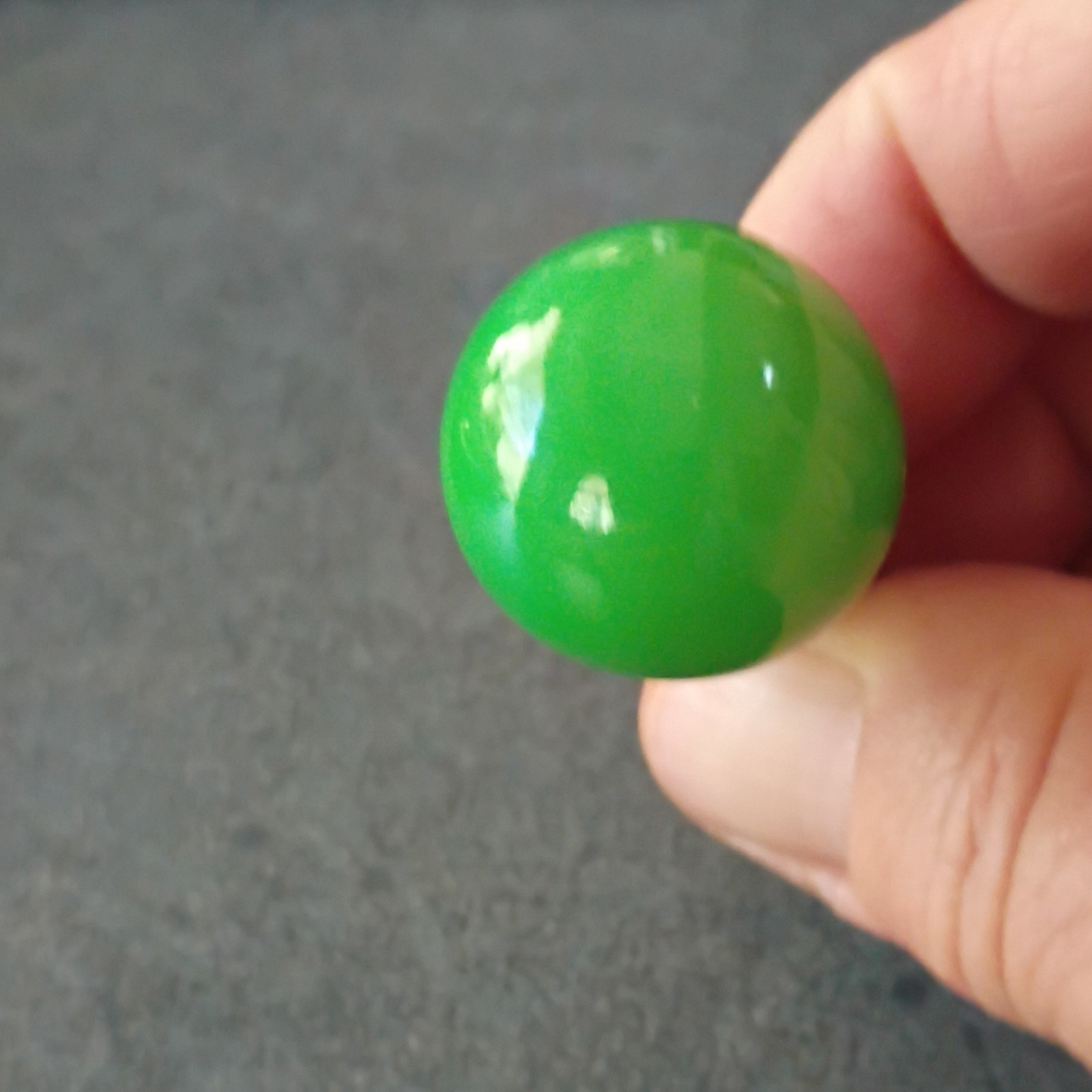 Green Jade Teardrop Charm Pendant Silver Tone Ornate Cap w/ Bail Loop