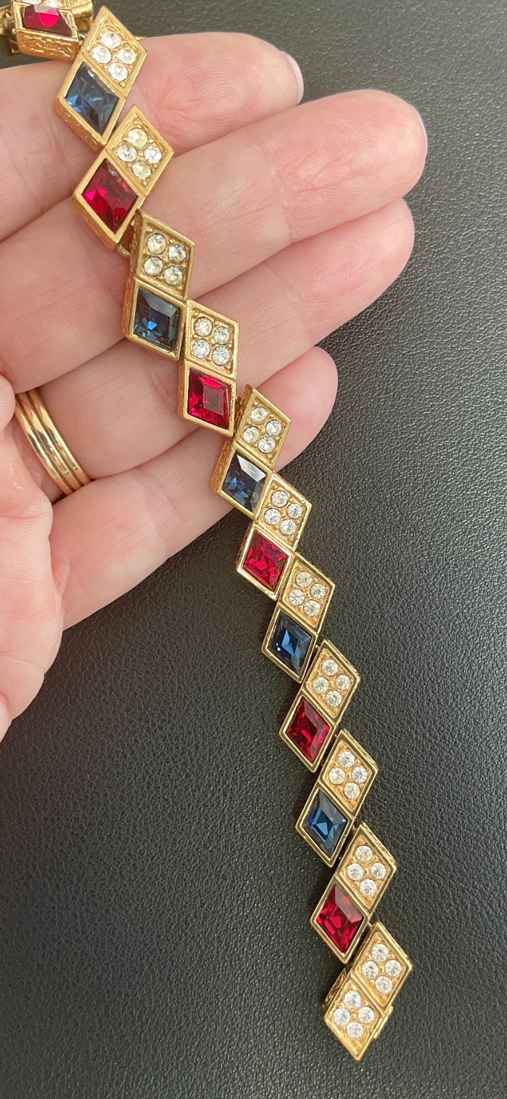 **Vintage** GENUINE Attwood & Sawyer Crystal All Around Statement Necklace
