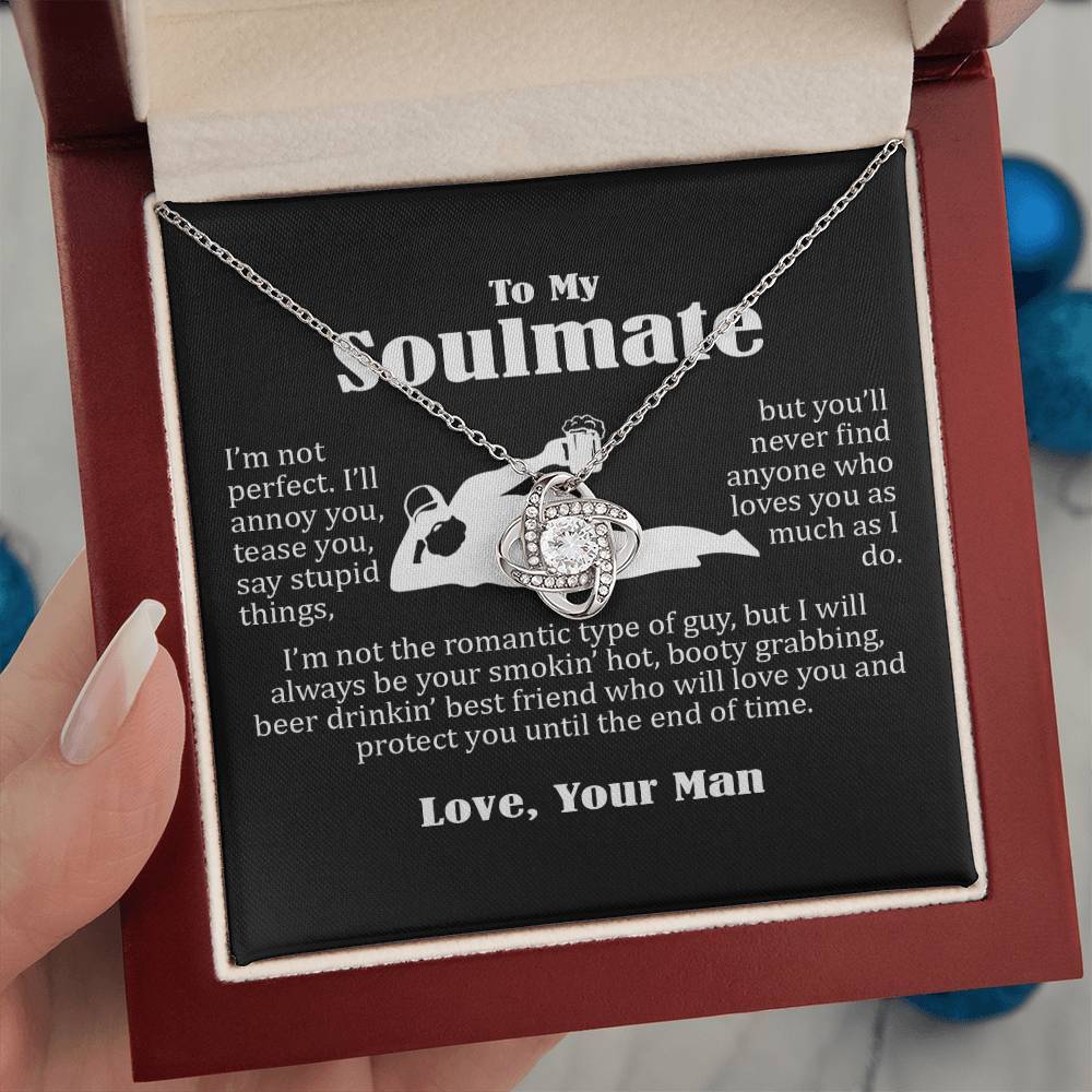 To My Soulmate Necklace For Women, Funny Gifts For Girlfriend Wife from Husband