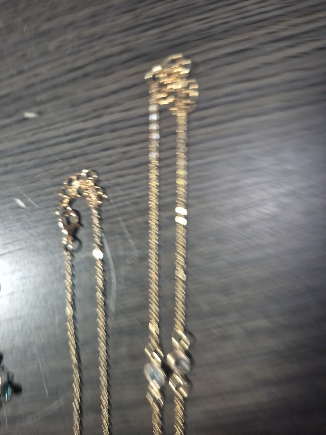 5 Piece Lot Colored & Clear Gold Tone Fashion Necklaces And Bracelet