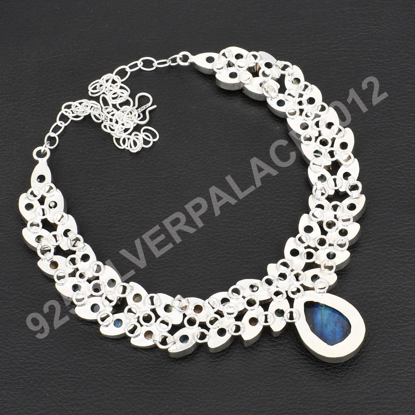 Labradorite Gemstone Handmade Big Necklace Jewelry For Women BBN-005