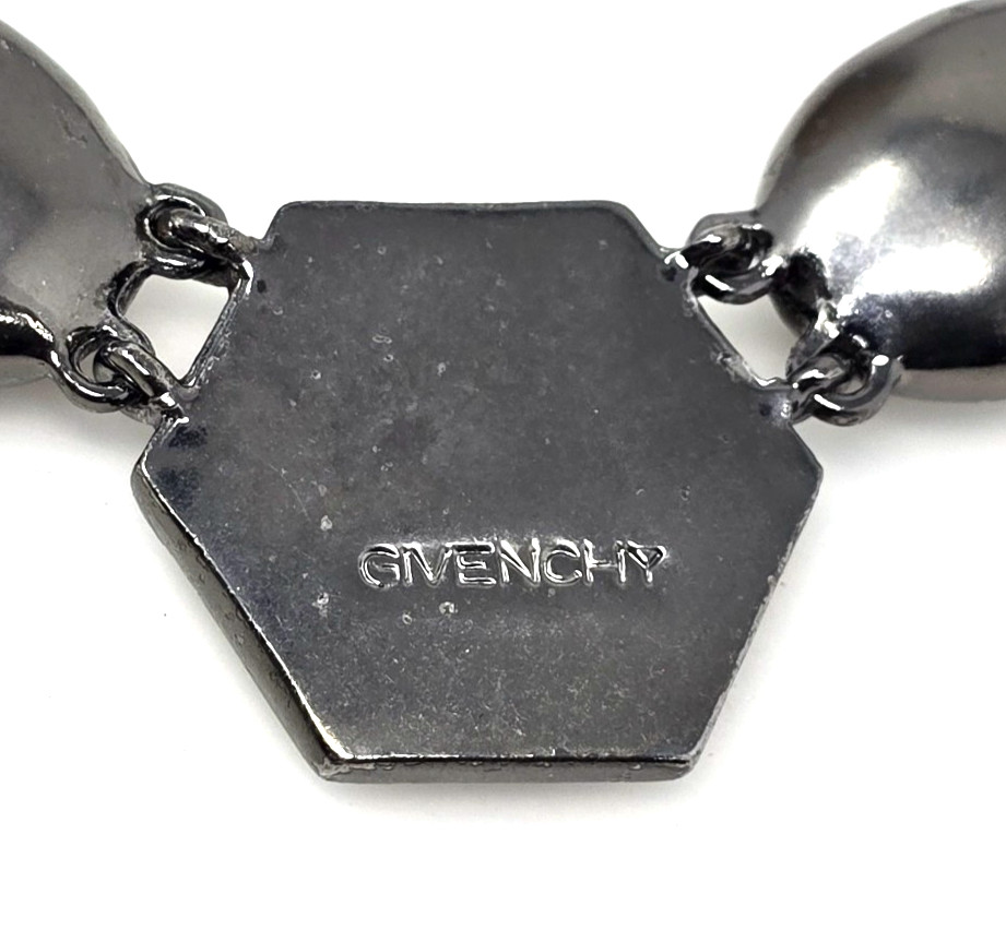 Givenchy Black /Crystals Necklace 18 inches Excellent Condition