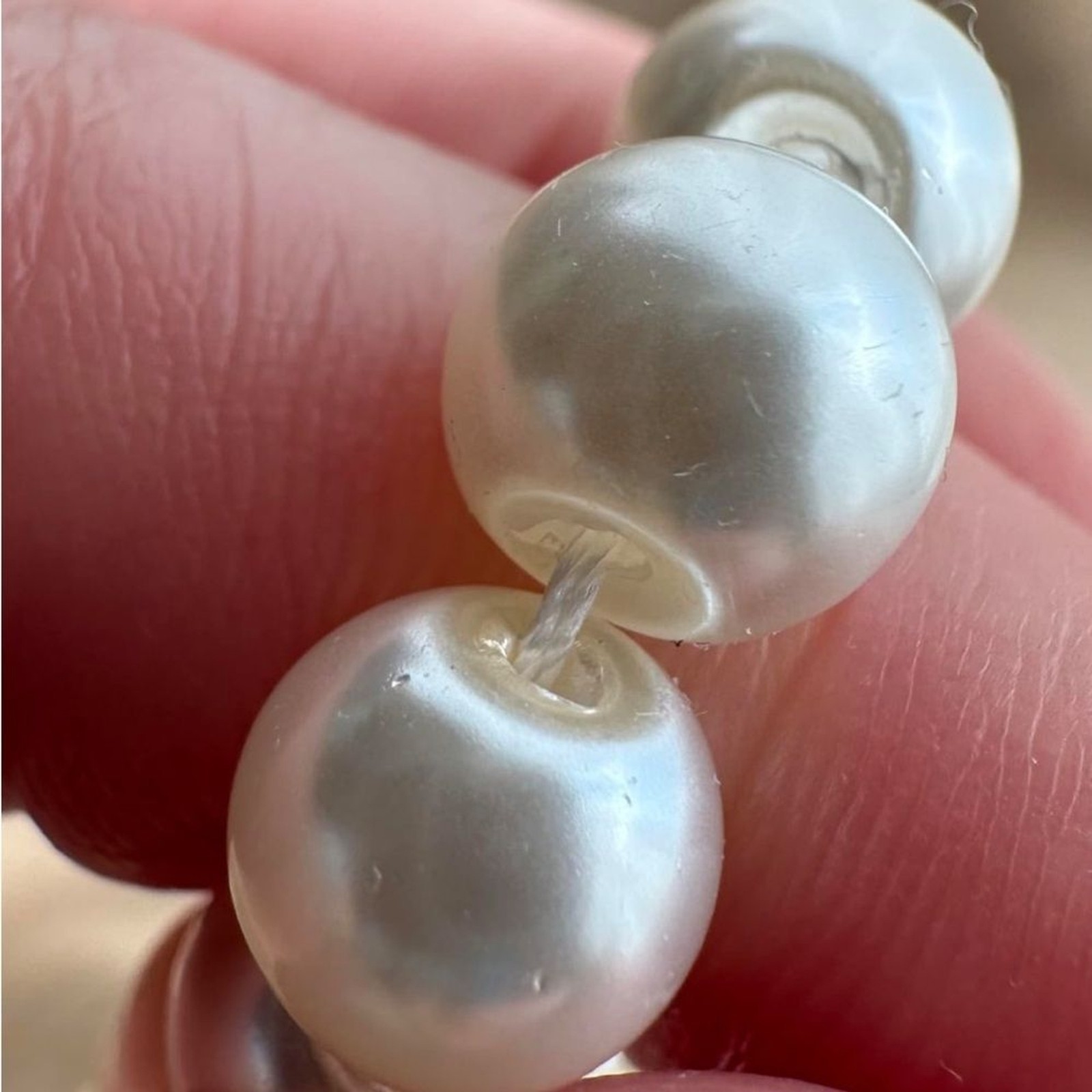 8mm Genuine Freshwater Pearl Necklace 925 Sterling Silver 17-20” Natural Pearls