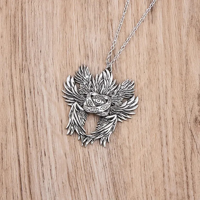 Evil-Eye Seraphim Jewelry Vintage Silver Look Nazar Hamsa Pendant Necklace