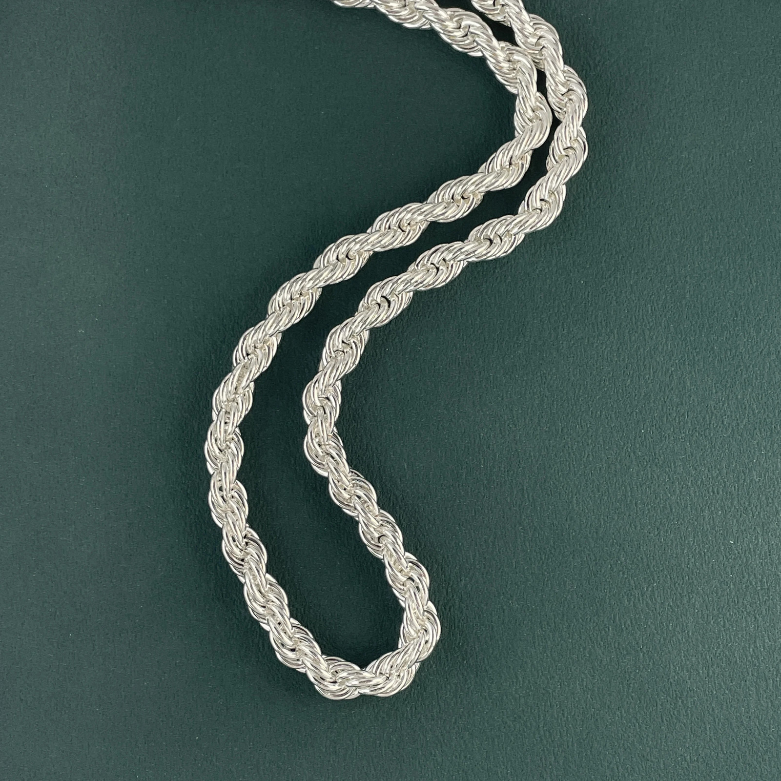 925 Sterling Silver 5/6/8MM 16-30 Inches Rope Chain Necklace For Men Women