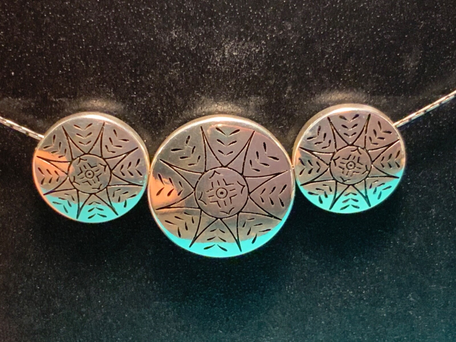 🌸 BRIGHTON Necklace Silver Round Triple Disc “Marrakesh” 16-18” (N26)NWT🌸