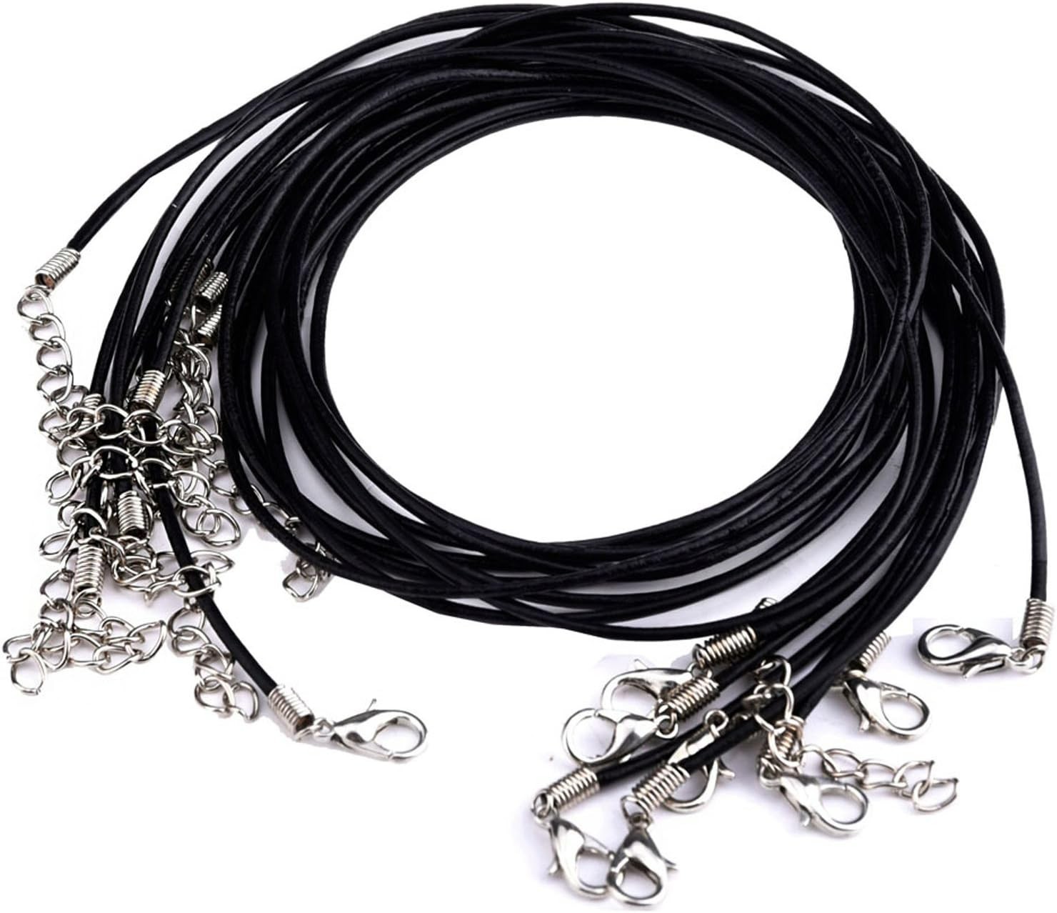 10 Pieces 2.0mm Black with Lobster Clasp