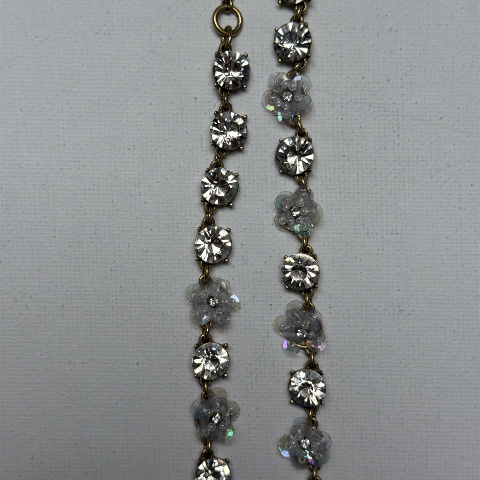 Ann Taylor Clear Colorless”Stones” And Gold Tone Statement Necklace*