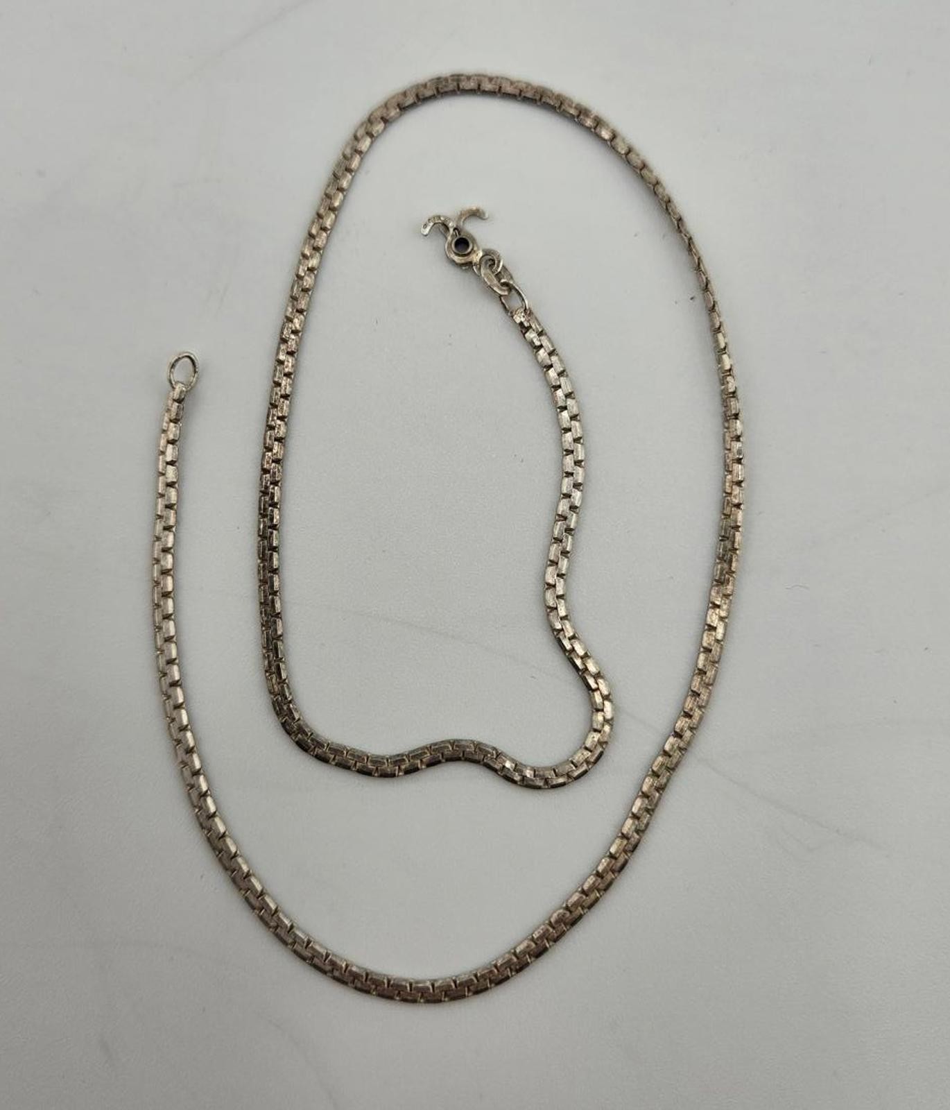 15in Sterling Silver 925 Boston Link Necklace