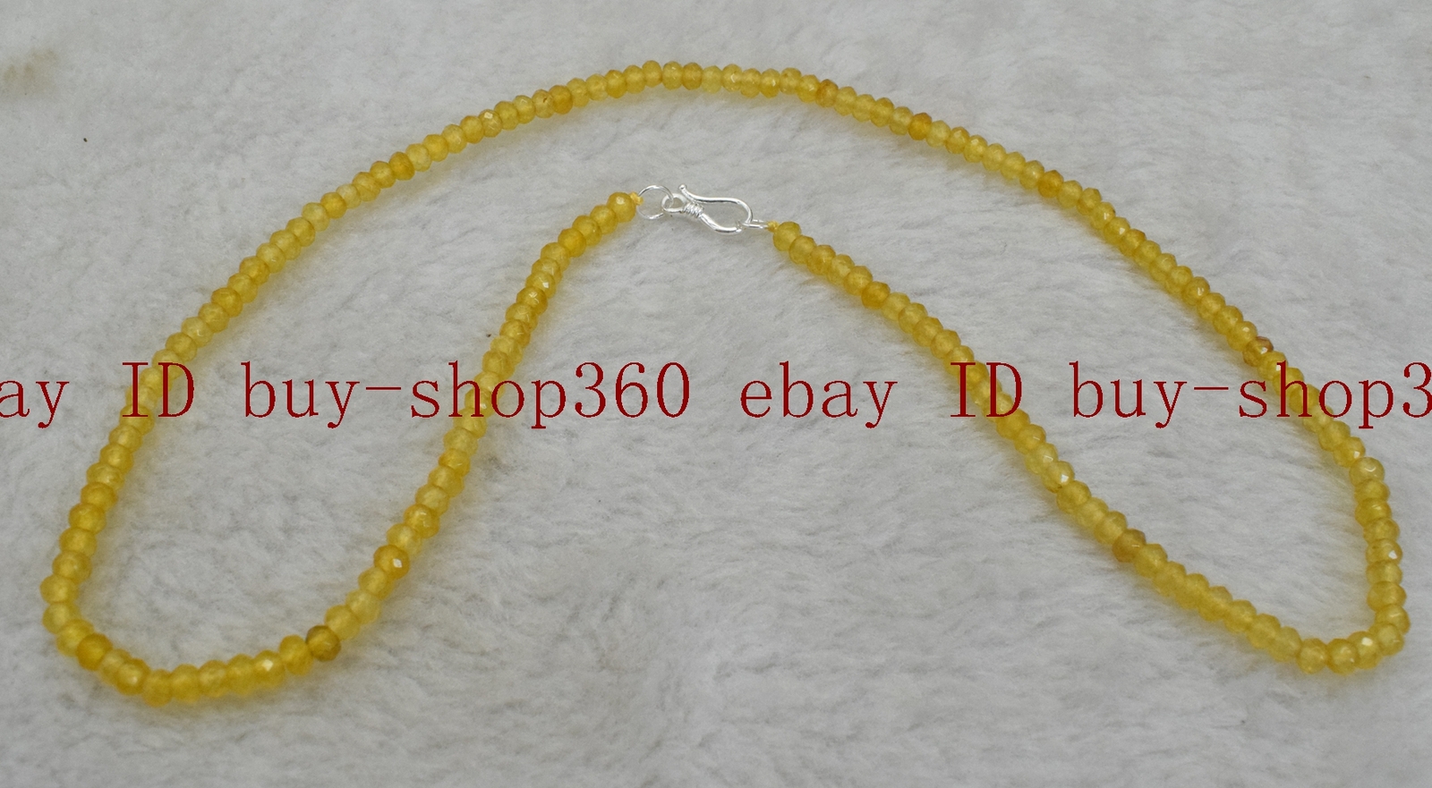 Wholesale Fine 2x4mm Gemstone Faceted Beads Necklace 925 Sterling Silver Clasp