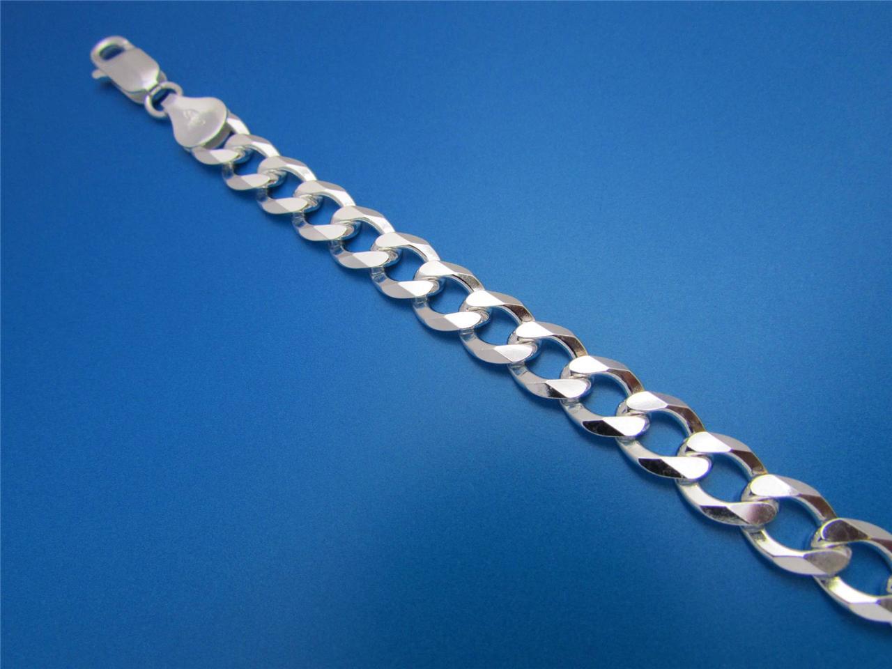 925 SILVER sterling 4mm CUBAN CURB chain 20″ necklace men female male FREE BOX