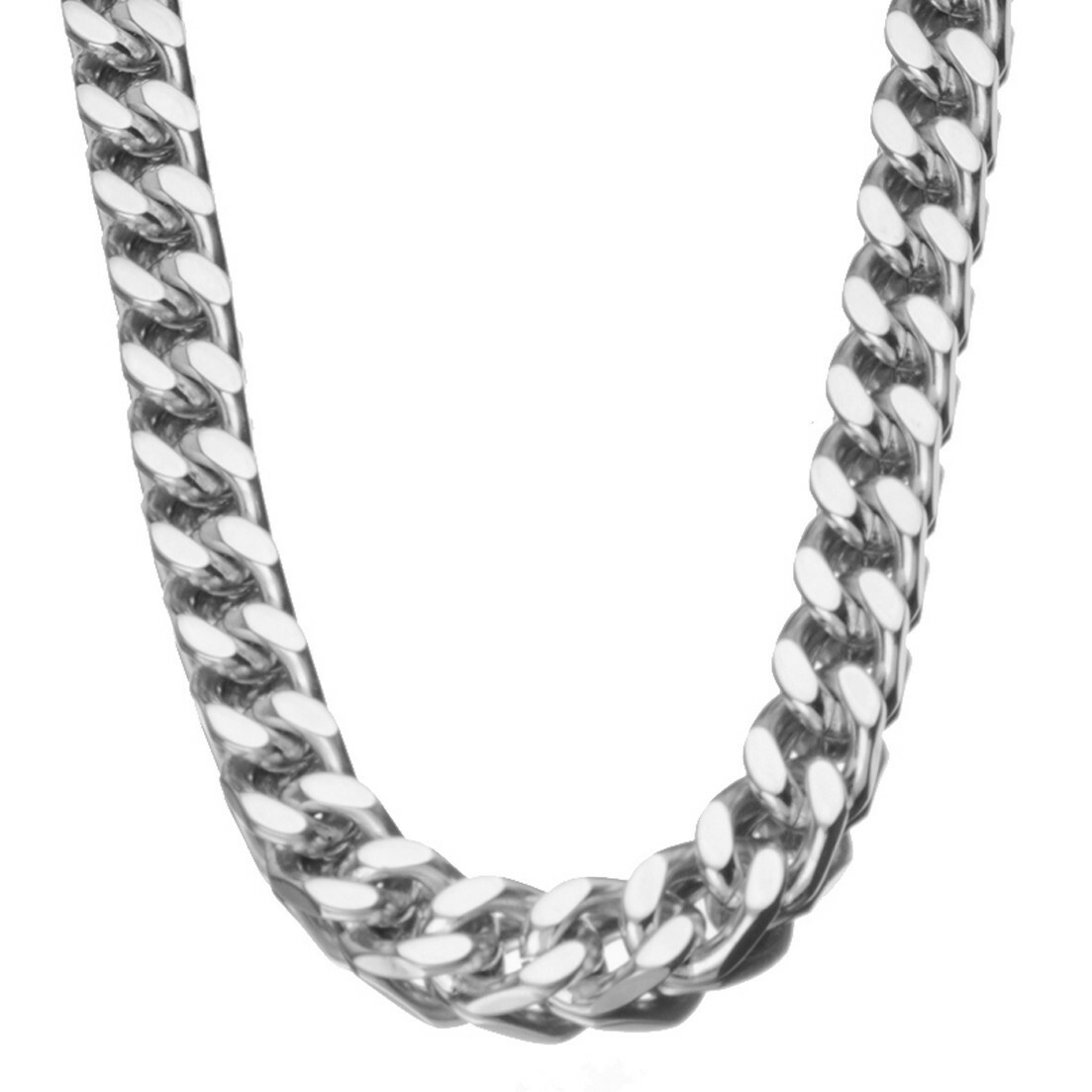 7mm-17mm Heavy Mens Chain Necklace 316L Stainless Steel Curb Cuban Link 7″-40″