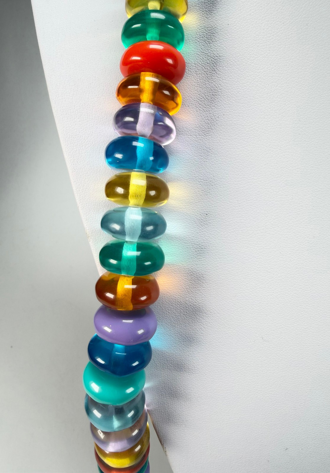 Jackie Brazil “Bela” Transparent Paris Mix Resin Mini Wheels 110cm Necklace