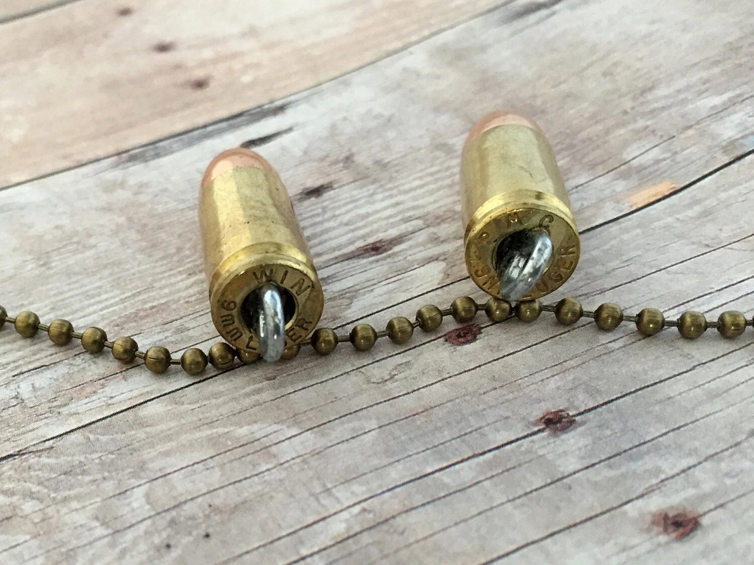 Bullet Pendant Necklace 9mm Pendant All Ages Bronze Or Silver Ball Chain Gift