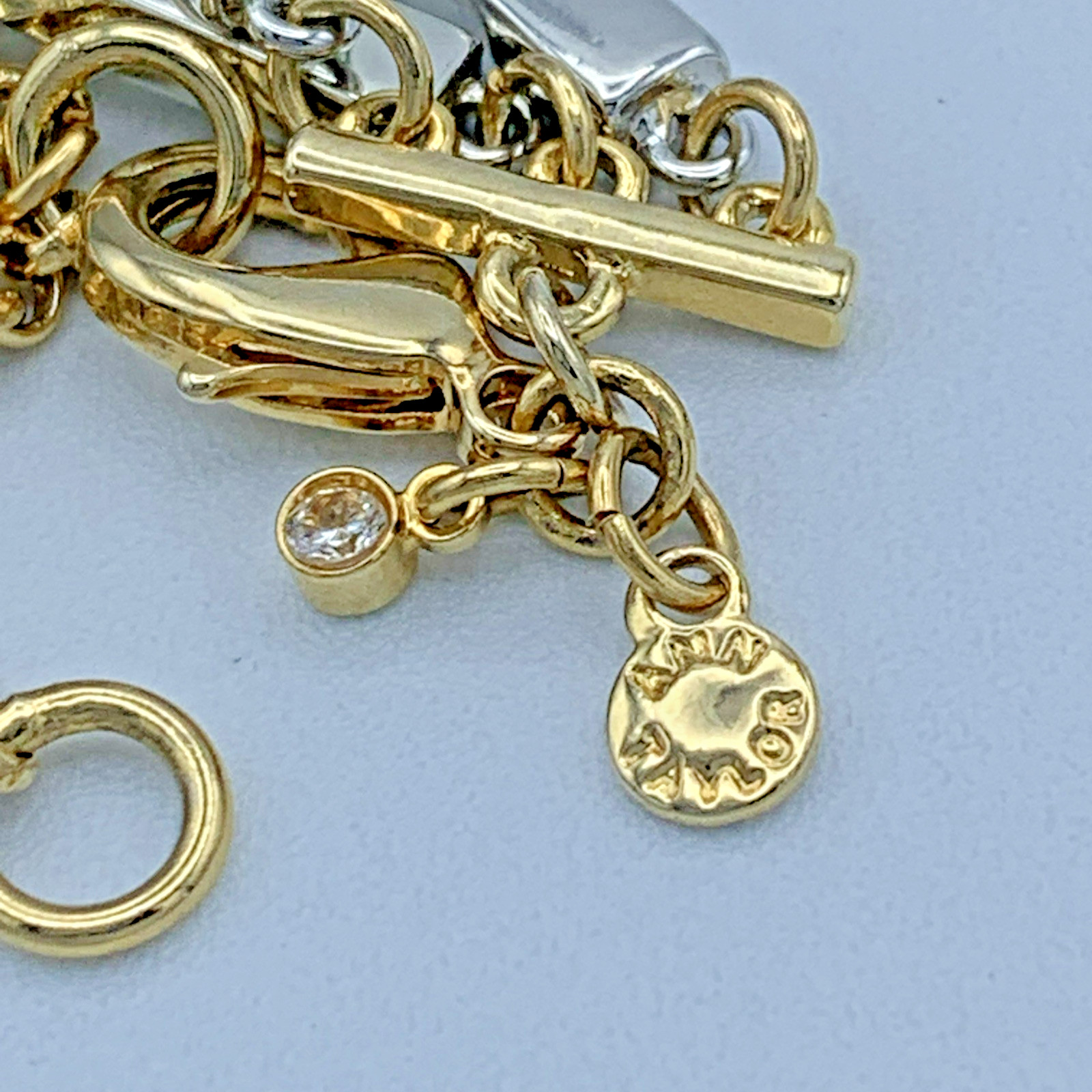 Ann Taylor 18-20 in Gold And Silver Tone Layered Necklace 4-67