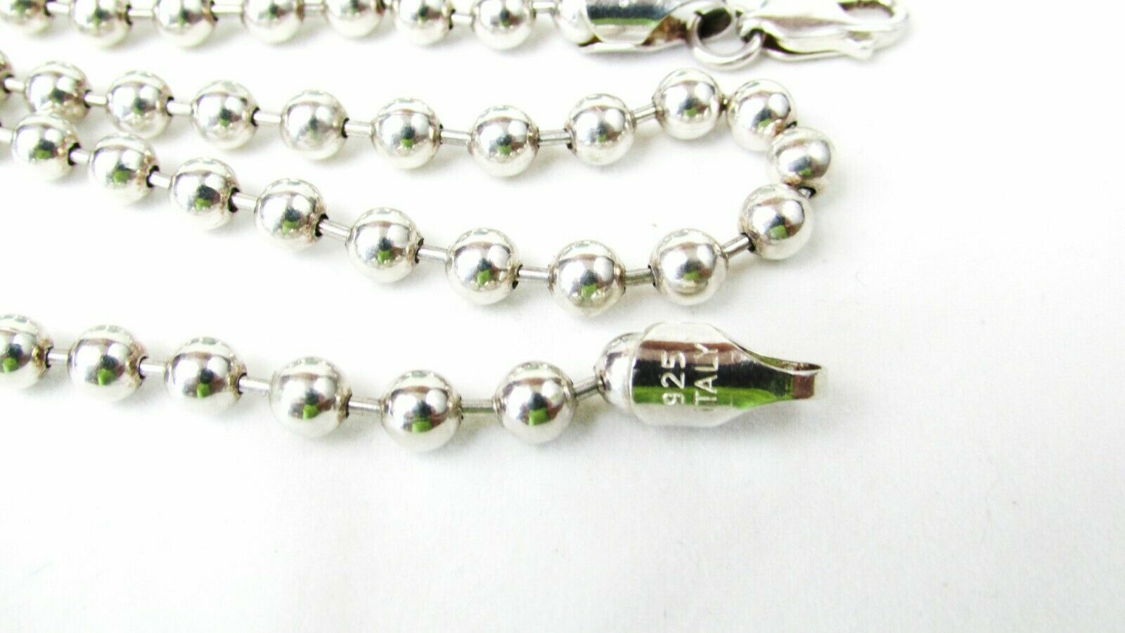 SILPADA Sterling Silver 5mm bead ball 16 inch Dog Tag Chain necklace N0048