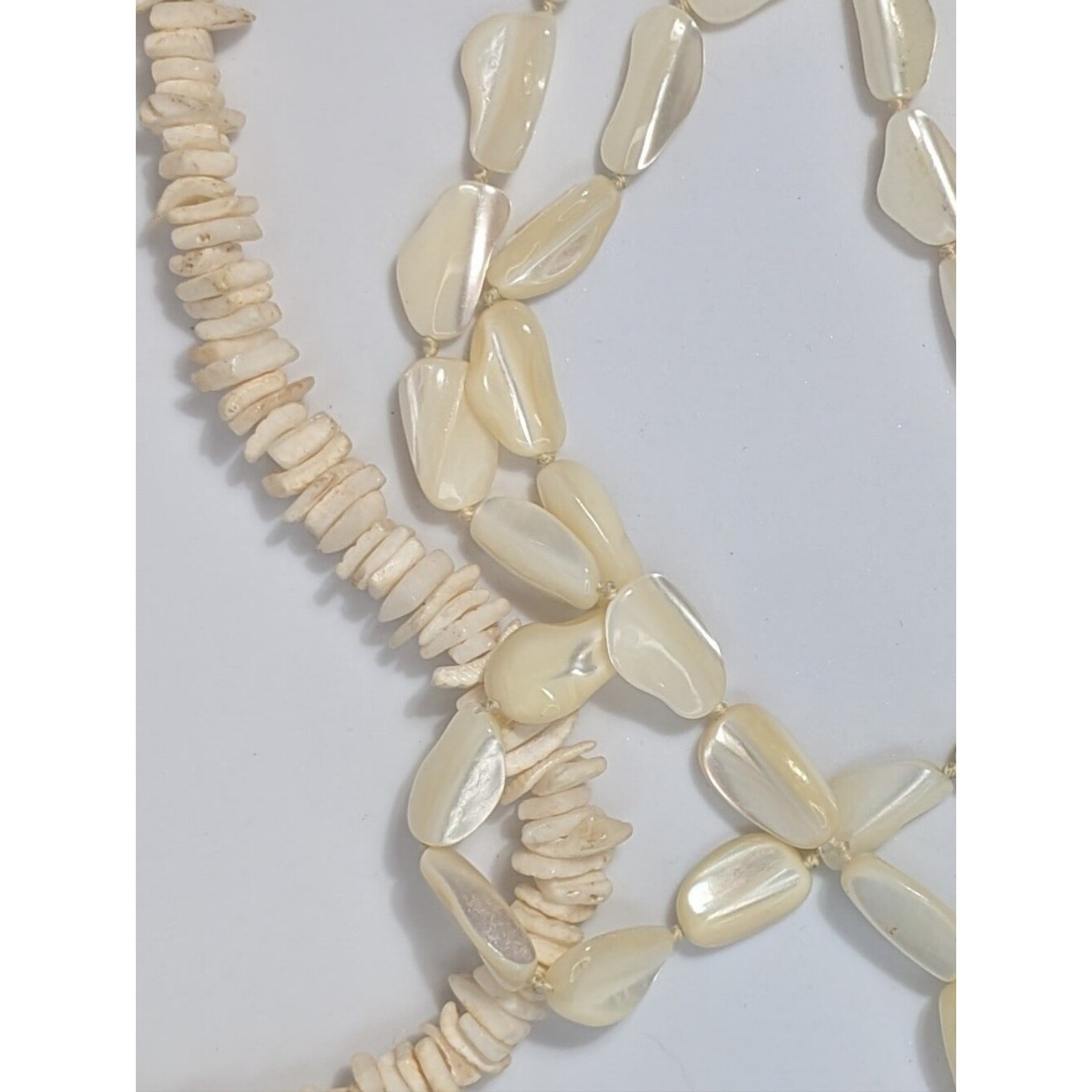 Necklaces Lot Boho Abalone Beach Cowrie Conch Shells Flower Layered Statement 7