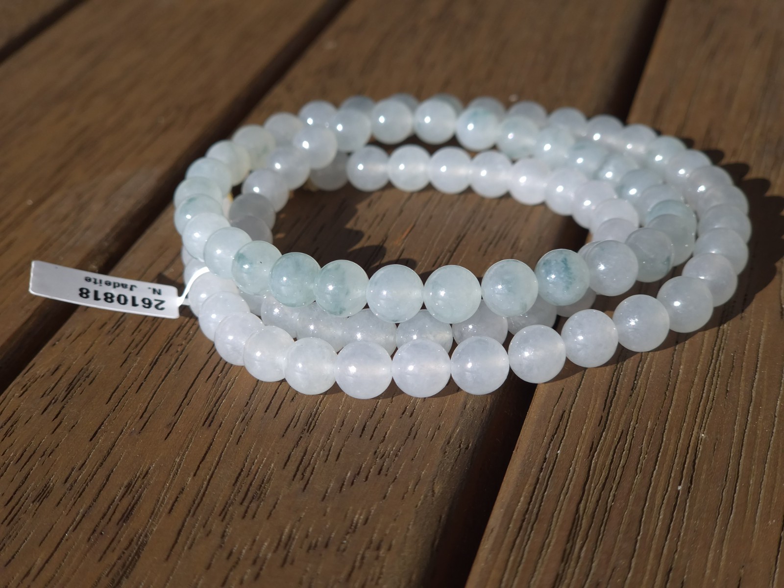 Icy Floating Flowers Burmese Jadeite Necklace