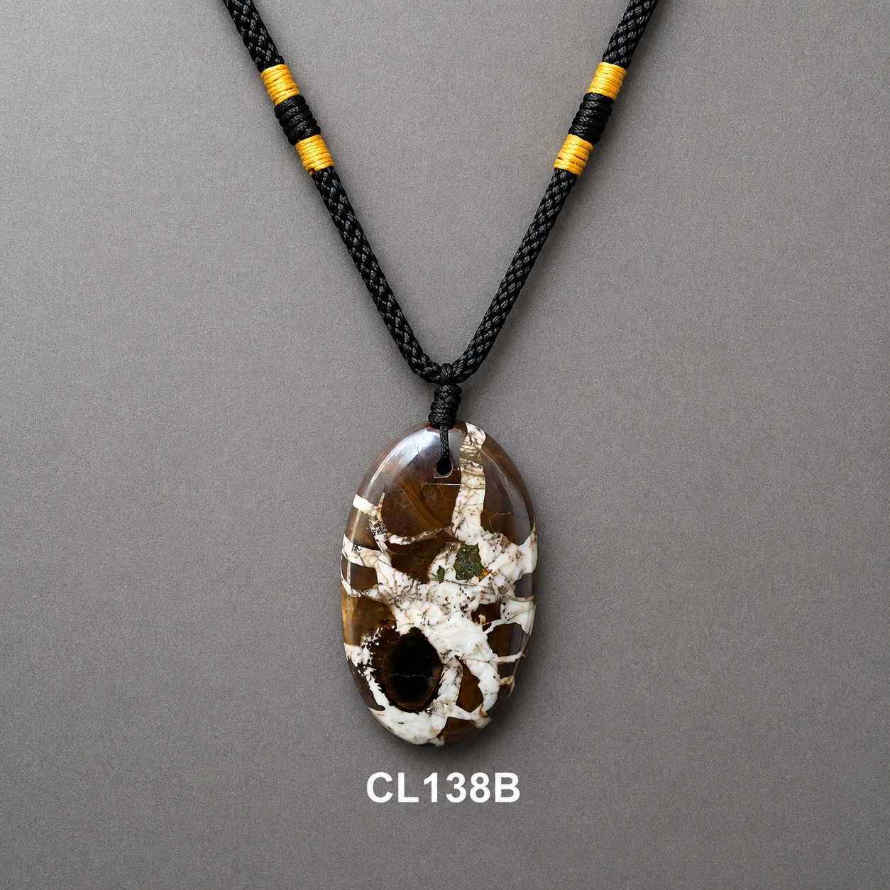 Natural Septarian Adjustable Necklace Premium Focal Hippo Jewelry Pendant
