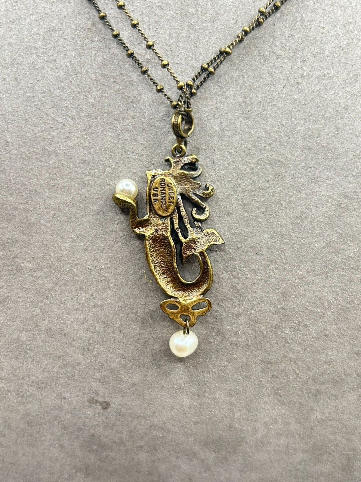 SWEET ROMANCE Mermaid Necklace Vintage Whimsical Free Spirit Made In USA