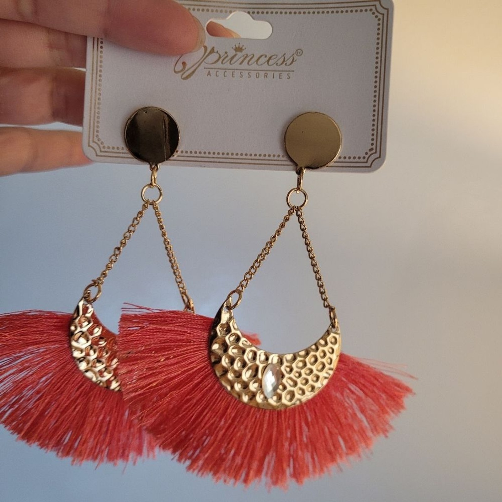 Gold and Pink Earrings