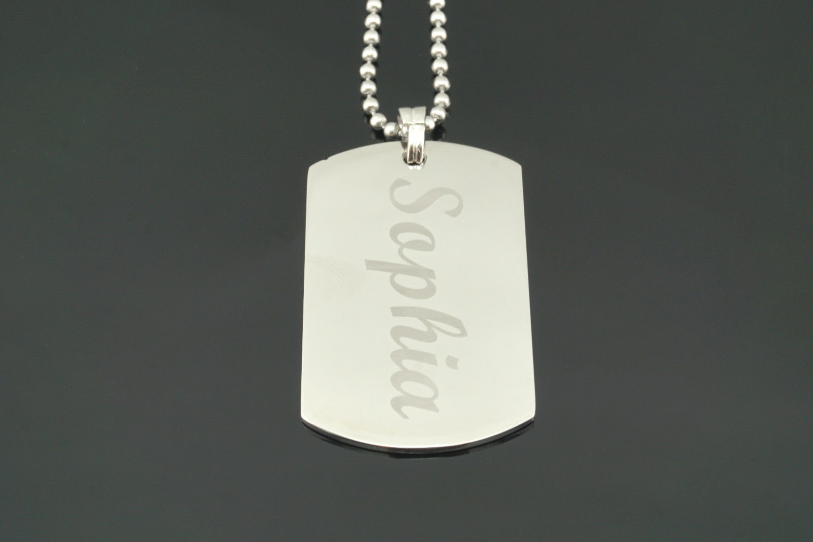 Custom Engraved Stainless Steel Personalized Dog Tag Necklace Free Engraving
