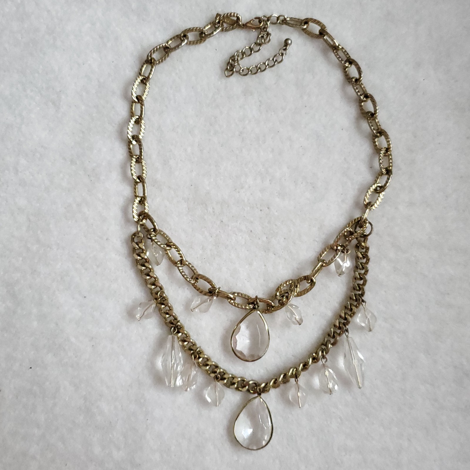 Bib Necklace Lot of 3 Gold Tone Rhinestone Stella Dot Lane Bryant 16-20″