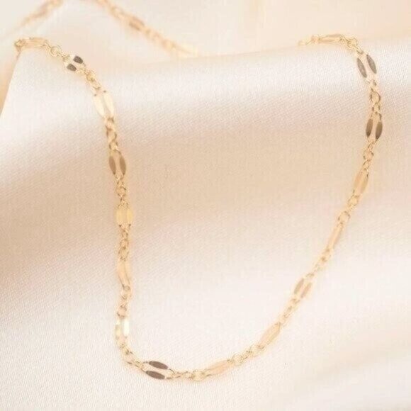 Minimalist Gold Sparkle Chain WATERPROOF Gold Chain Necklace Layering Necklace