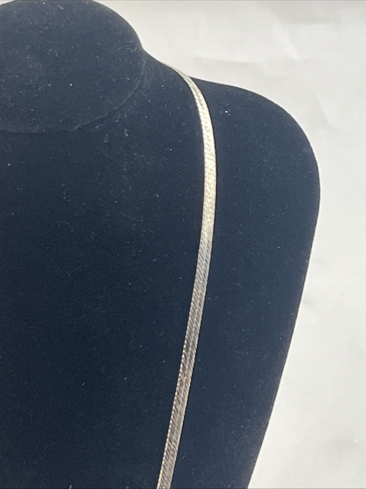 Vintage Italian 925 Sterling Silver Flat Herringbone Chain