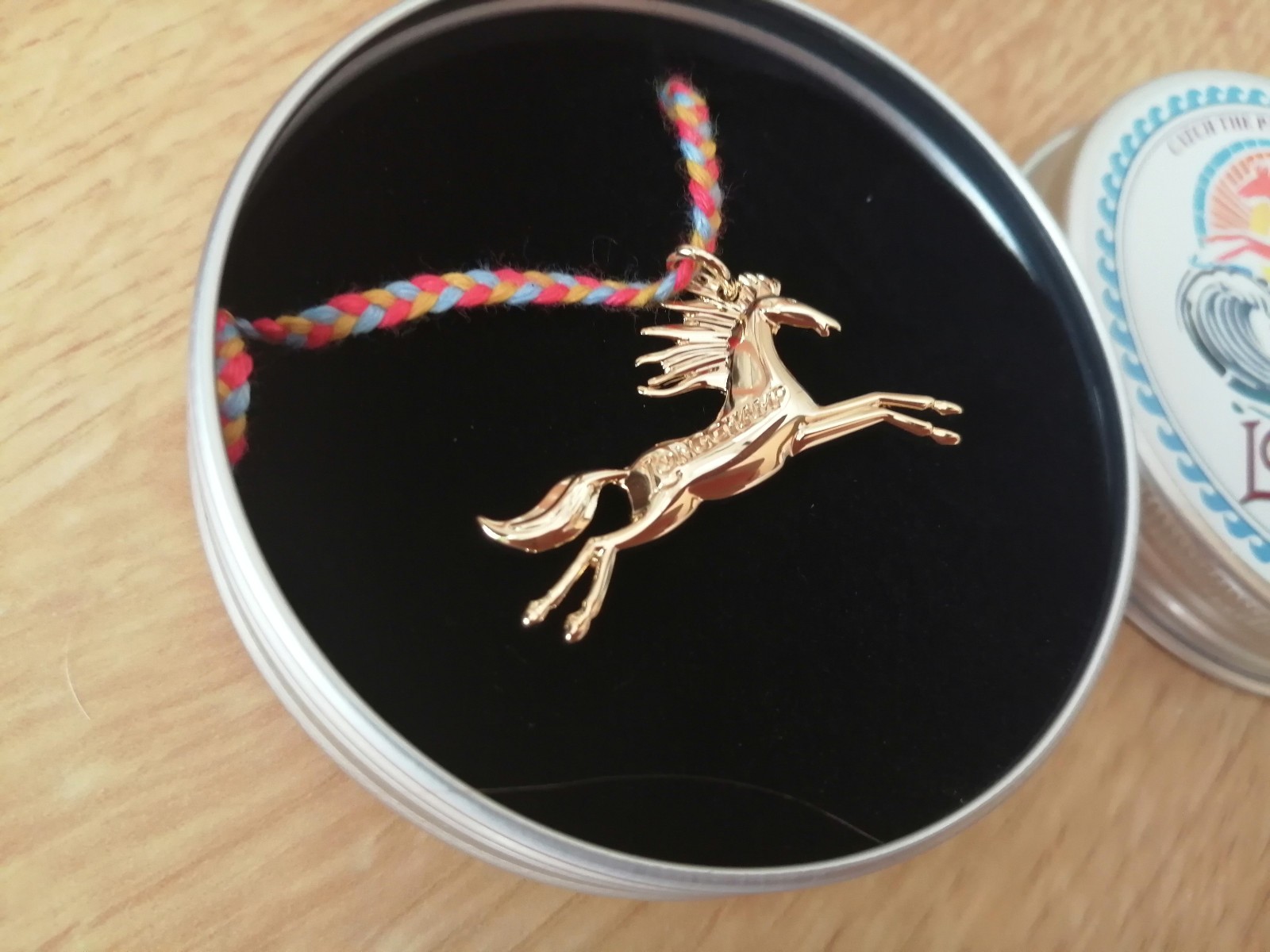 Longchamp Necklace Choker Horse Motive in Parisian Wave Tin