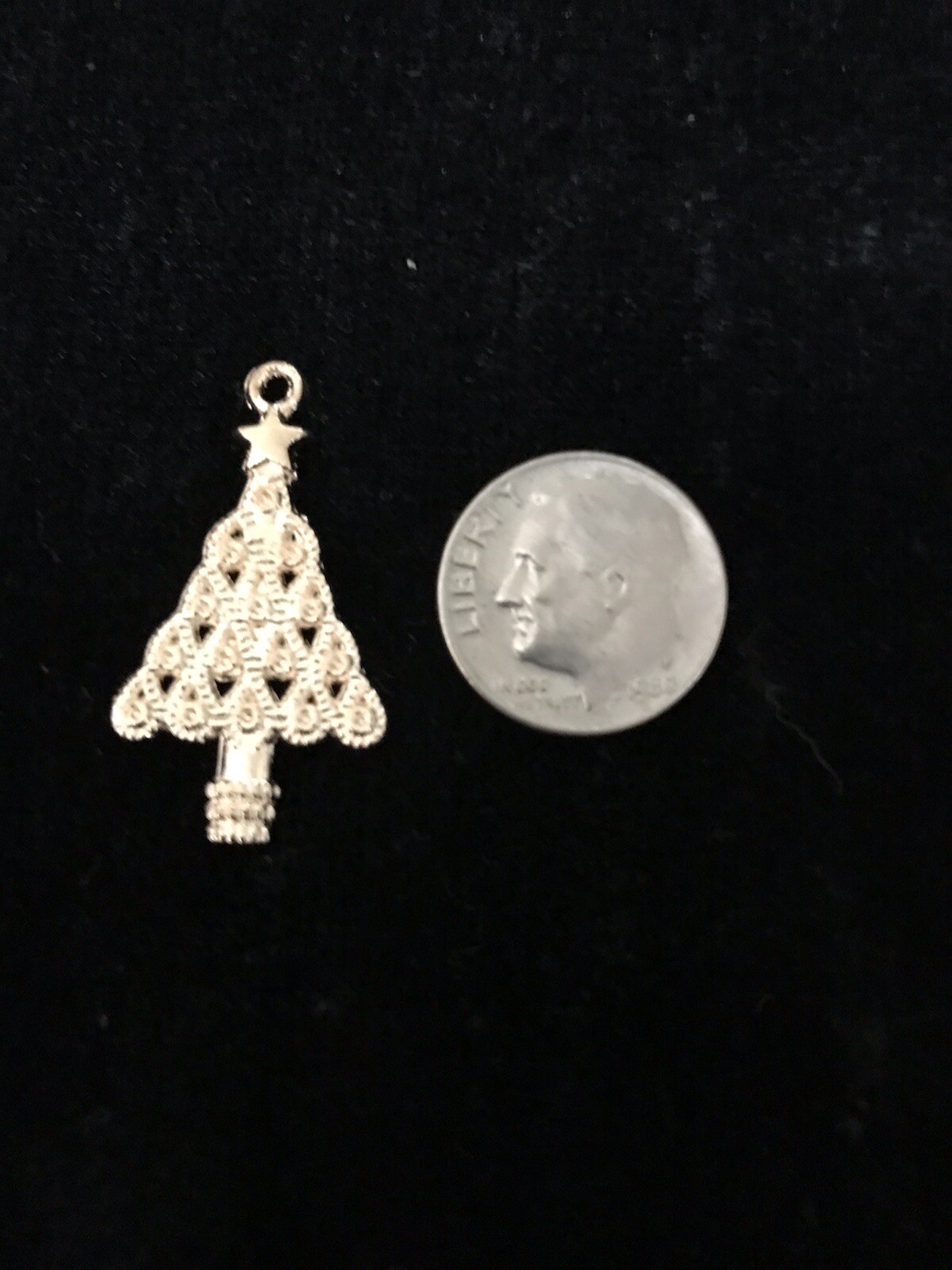Christmas Tree Gold platted charm pendant or Necklace Charm