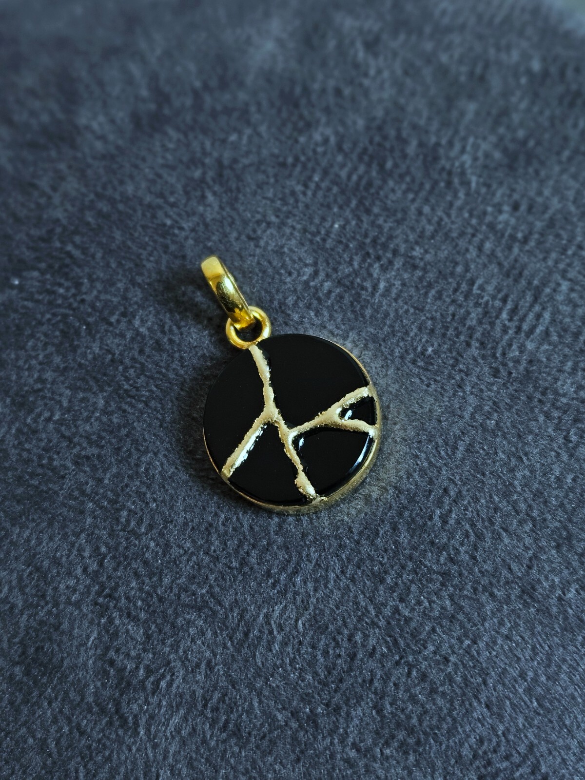 KINTSUGI NECKLACE INITIAL Japanese Art Handmade Jewelry Unique Necklace