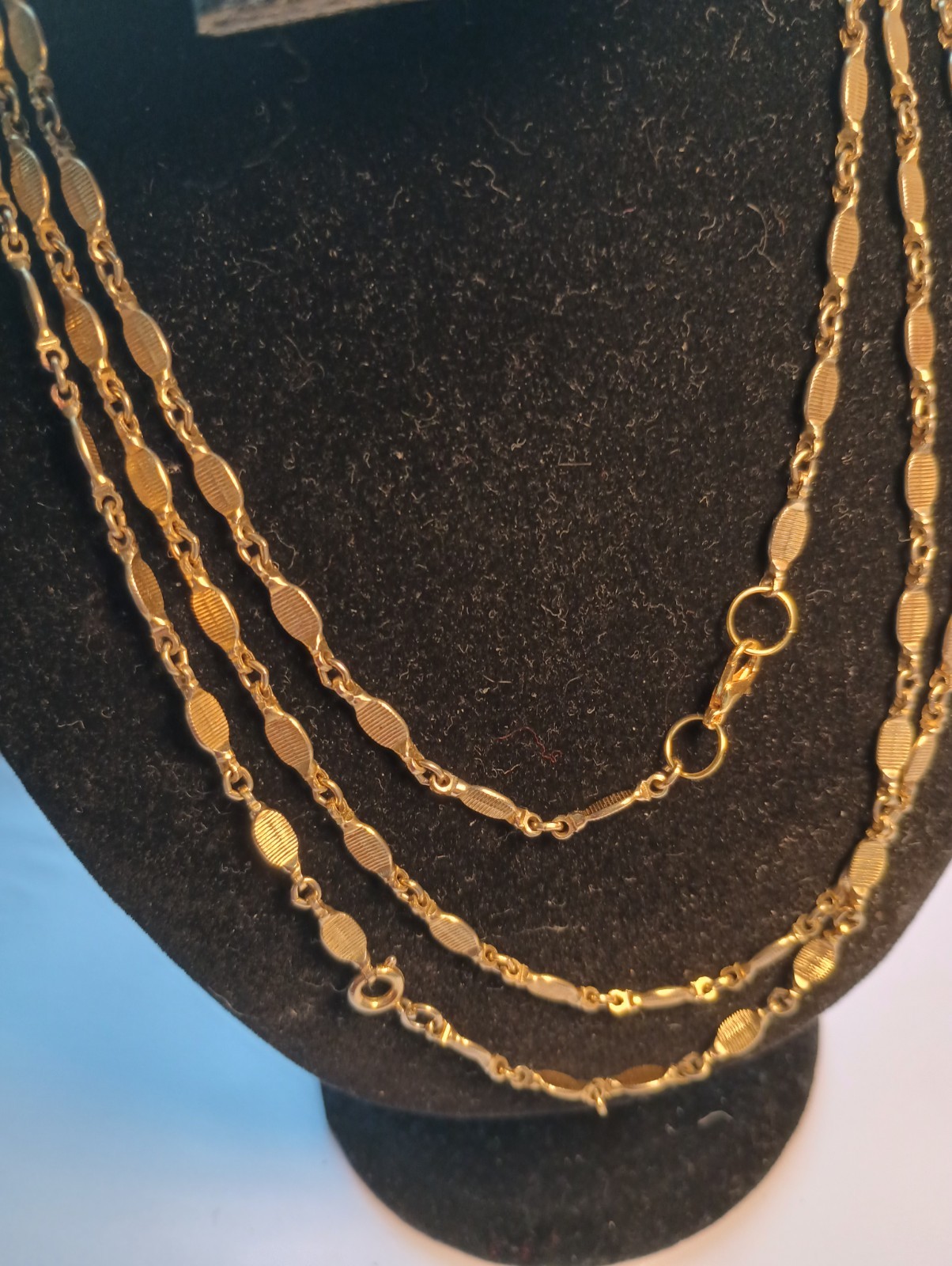 Vintage Necklace Gold Tone Chain 52 In Classic Long Jewelry or Belt