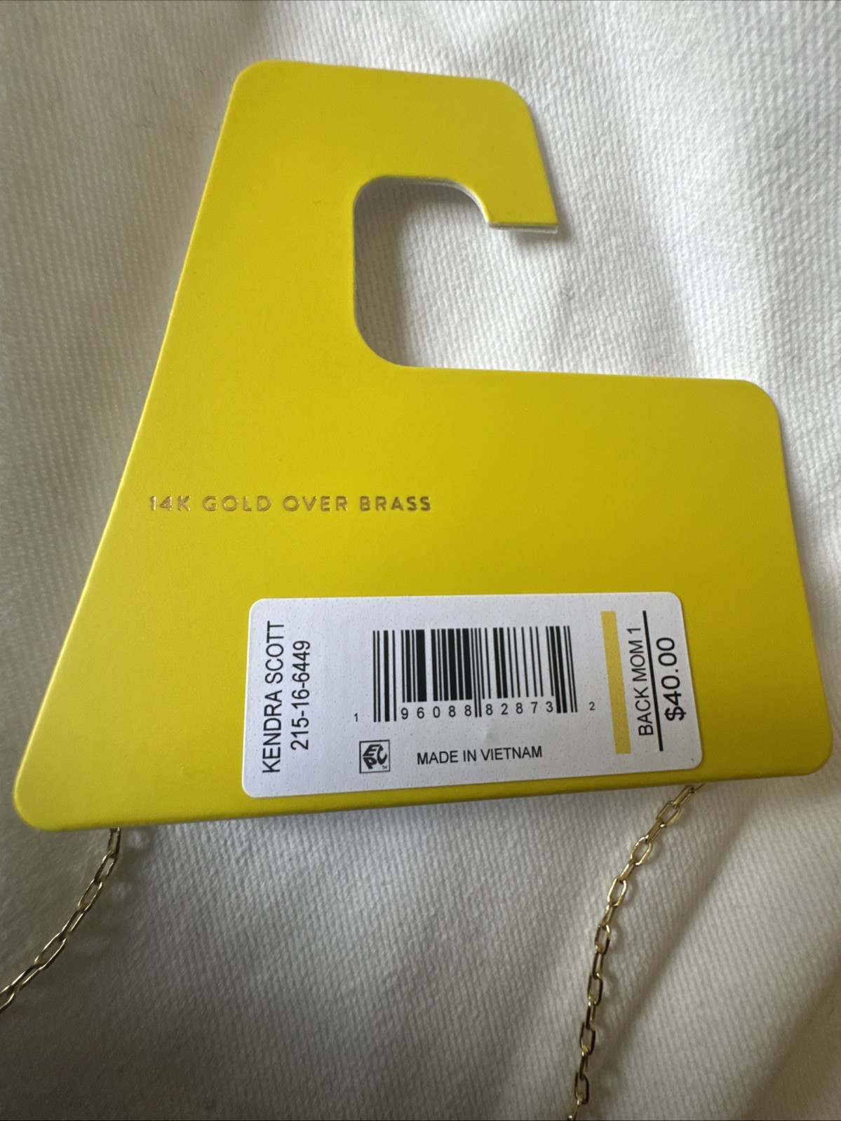 Kendra Scott Marie Strand Necklace – Gold/White Cz One Size