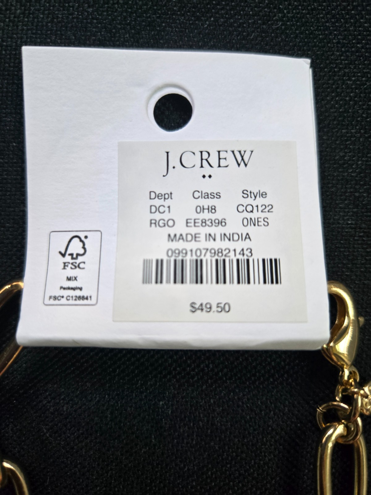 J.CREW Puffy Heart Pearl Coin Charms Gold Necklace, Retails $49.50 NWT!