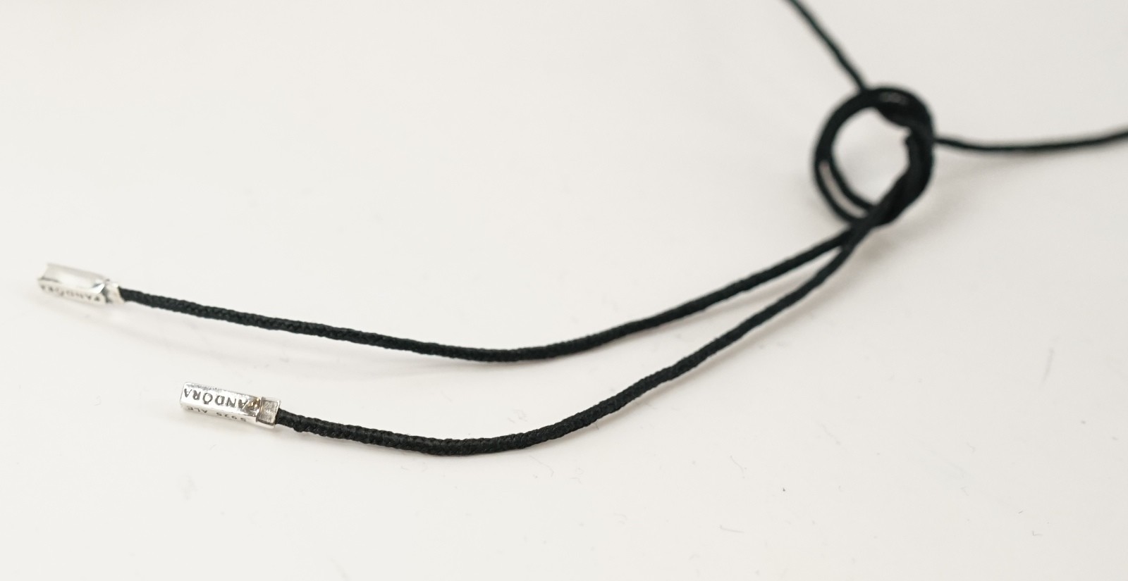 PANDORA Black Cord with Sterling Silver Necklace 390961cbk-100 39.9