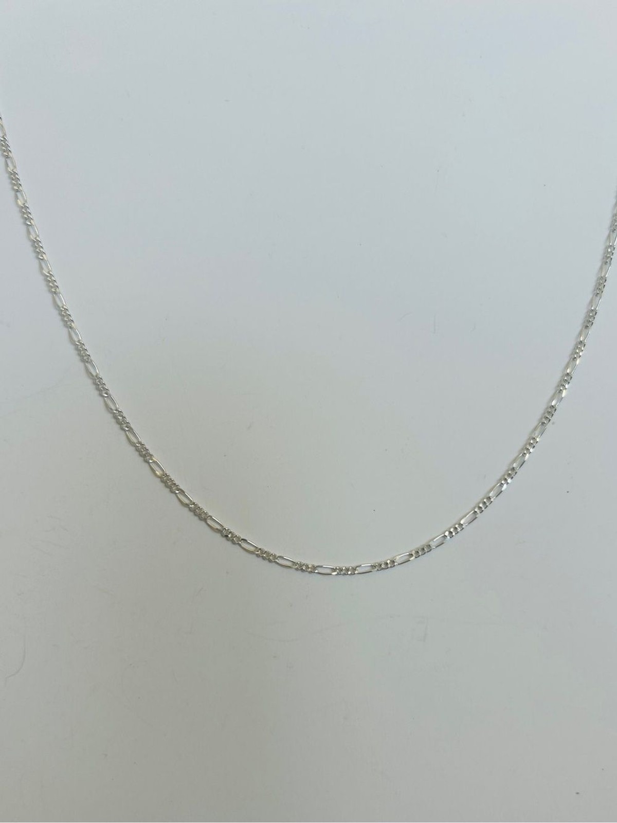 New Taxco Mexico 925 Sterling Silver Figaro Necklace 50 cm 2.21 G Delicate Chain