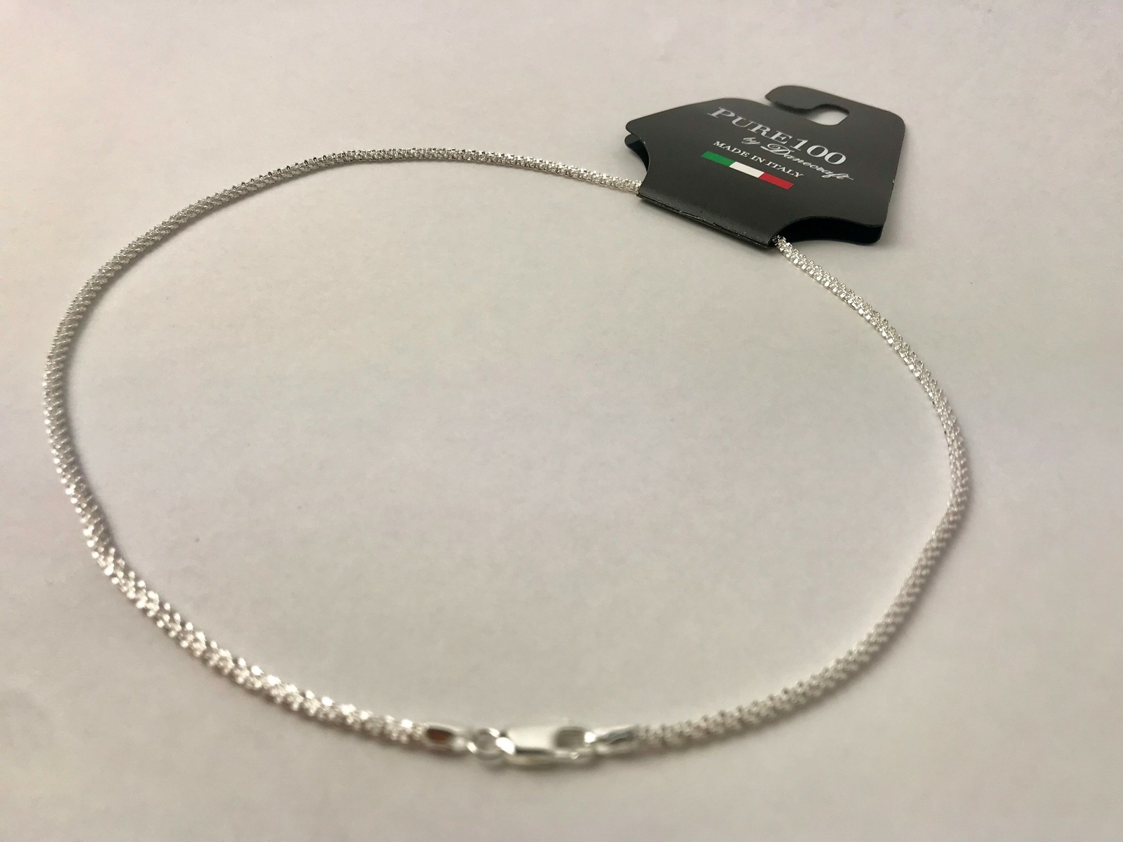 Danecraft Chain Necklace Italian Danecrafrt Fancy Rolo Silver 18 inch