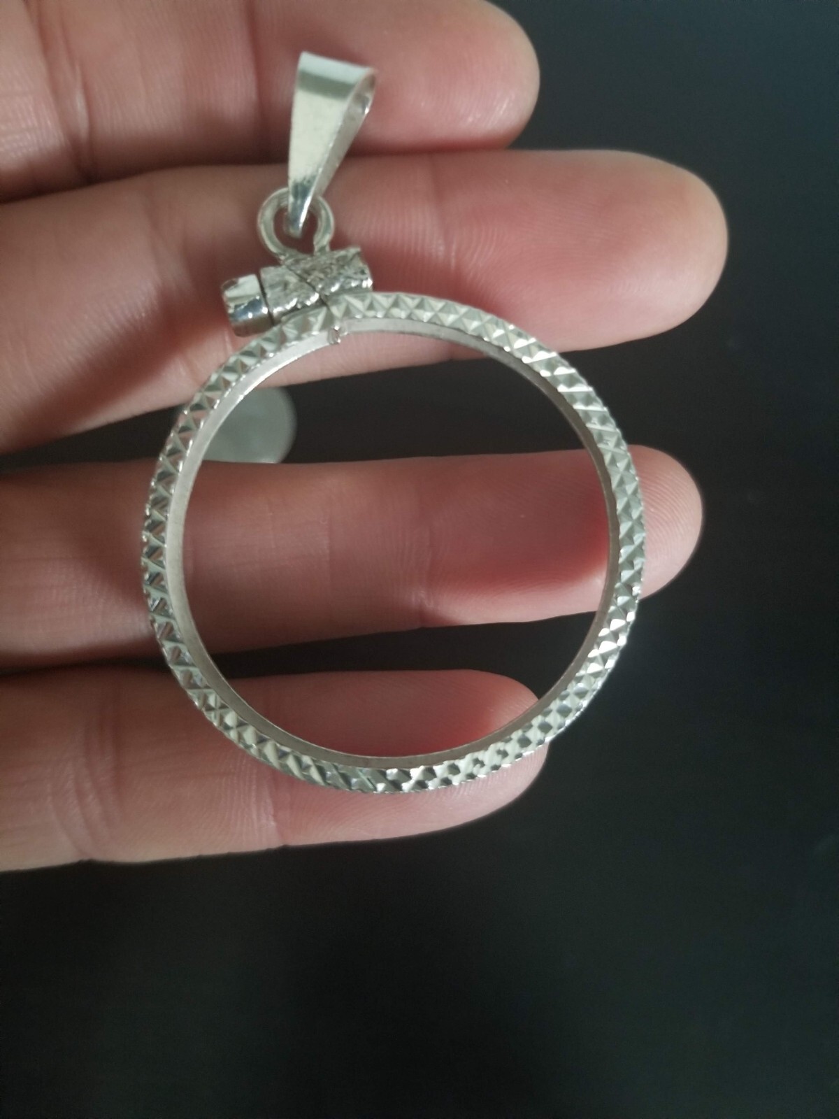 bizel para moneda de plata 925 mexicana para moneda de 1 OZ 9gramos 4cm