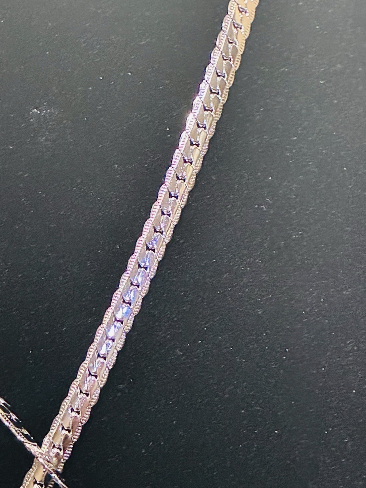 30 inch 7 mm snake chain with CZ rose pendant