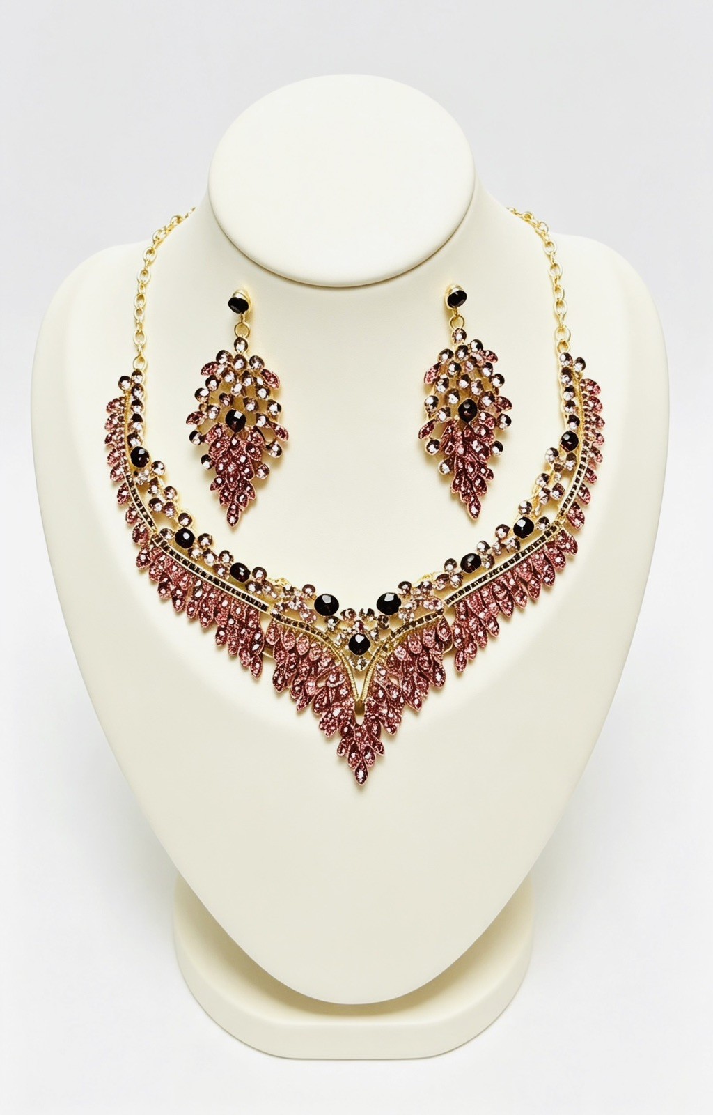 Gorgeous Wedding Necklace Earrings Jewellery Set for women gift, party