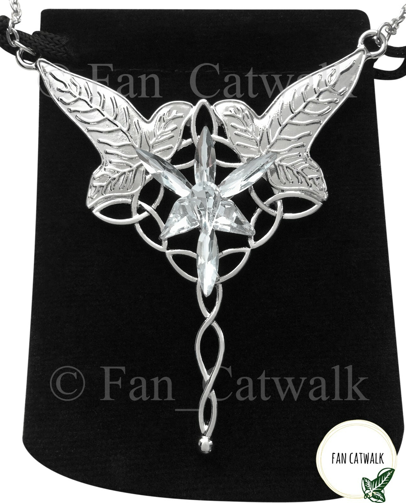 Evenstar Necklace Elven Leaf Brooch LOTR Lord of the Rings Hobbit SILVER COMBO
